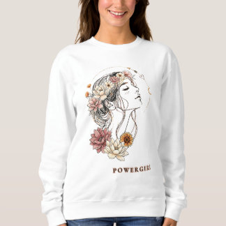 Camiseta Powergirl– Mulher Floral, Força & Autoestima