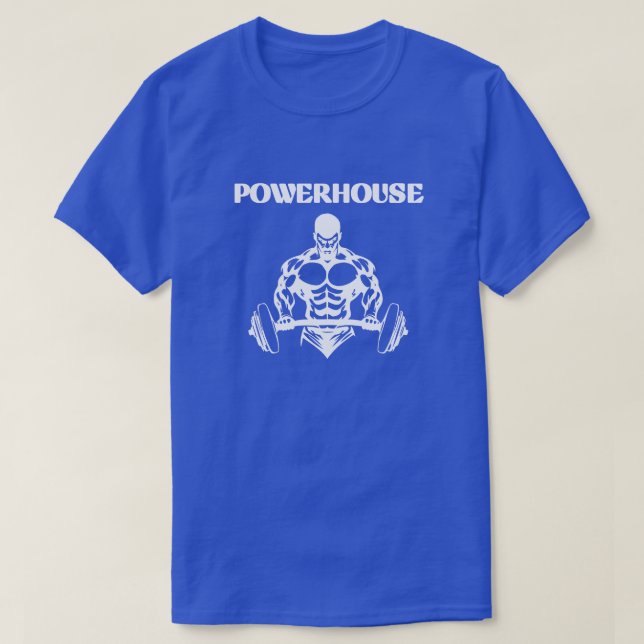 CAMISETA POWERHOUSE, DEEP ROYAL MEN'S BASIC  (Frente do Design)