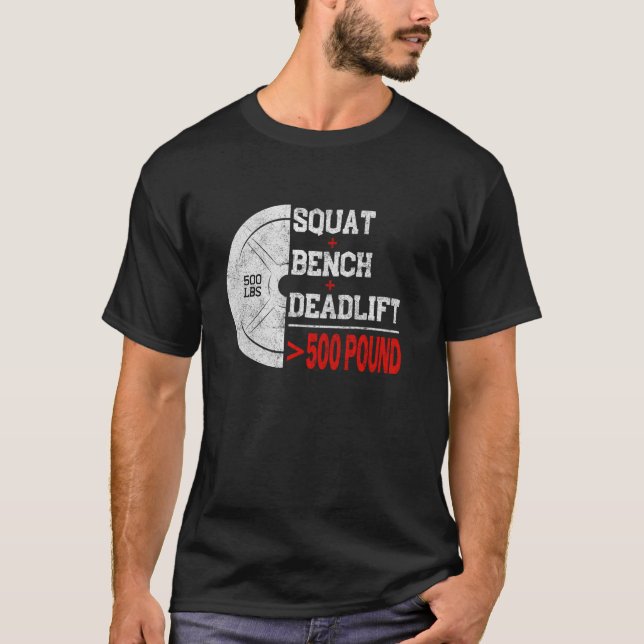 Camiseta Powerlifting Strength Train Squat Deadlift Bench 5 (Frente)