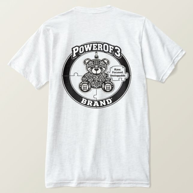 Camiseta PowerOf3Brand Signature Crest (Verso do Design)