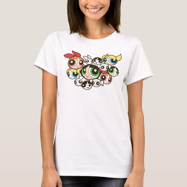 Camiseta Powerpuff Girls Face Patterno (Frente)
