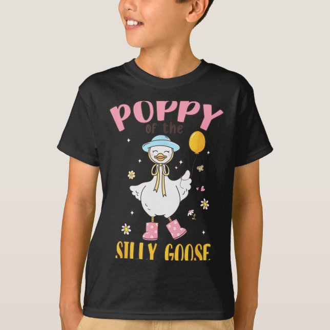 Camiseta Ppy Of The Silly Goose First Birthday Family Match (Frente)