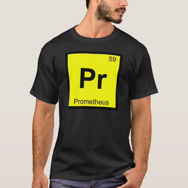 Camiseta Pr - Prometeu Titã Química Mesa Periódica (Frente)
