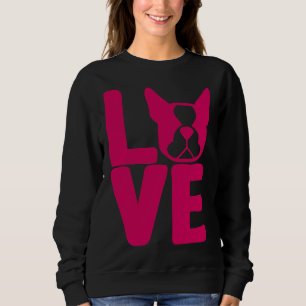 Camiseta Praça de Amor de Boston Terrier, em Ajustado relax