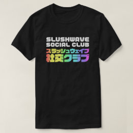 Camiseta Praça do Clube Social Slushwave no Logotipo Escuro