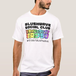 Camiseta Praça do Clube Social Slushwave no Logotipo LightJ