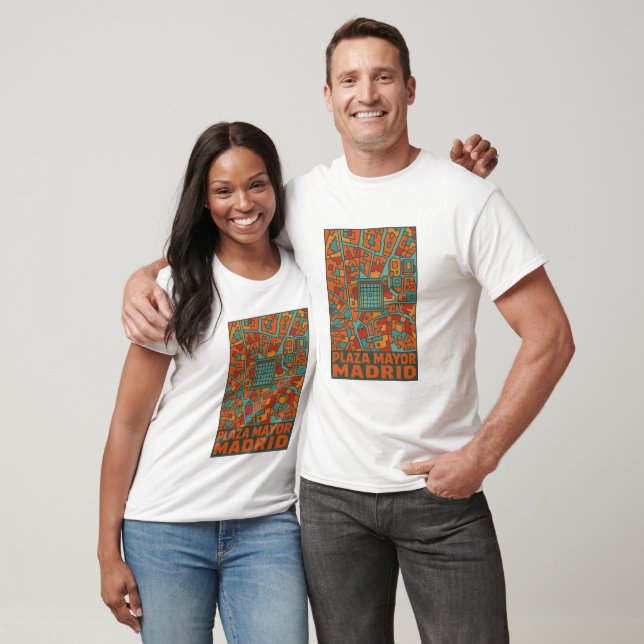 Camiseta Praça Mayor de Madrid (Unissex)