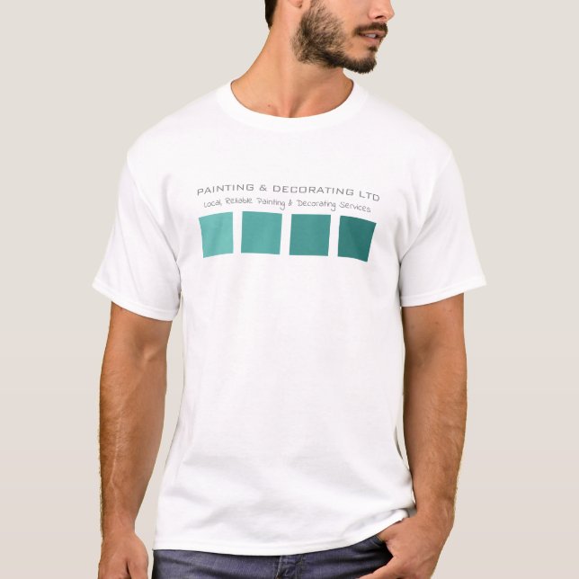 Camiseta Praças De Teal, Painter E Decorador Adverter (Frente)