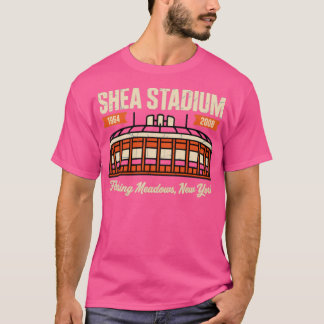 Camiseta Prados De Fluxo No Estádio Shea, NY Retro Baseball