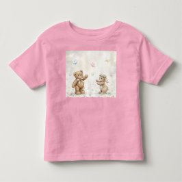 Camiseta Prados, Ursinhos, coelhos e borboletas