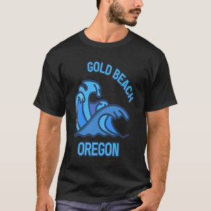 Camiseta Praga Dourada gráfica de Oregon Pocket Wave Souven