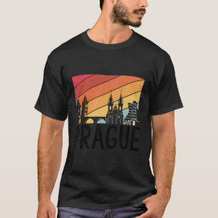 Camiseta Praga Praga Vintage República Checa Cidade Favorit