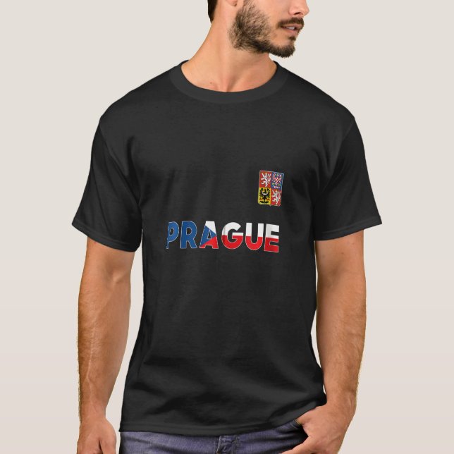 Camiseta Praga República Checa Casaco de Braço de Sinalizad (Frente)