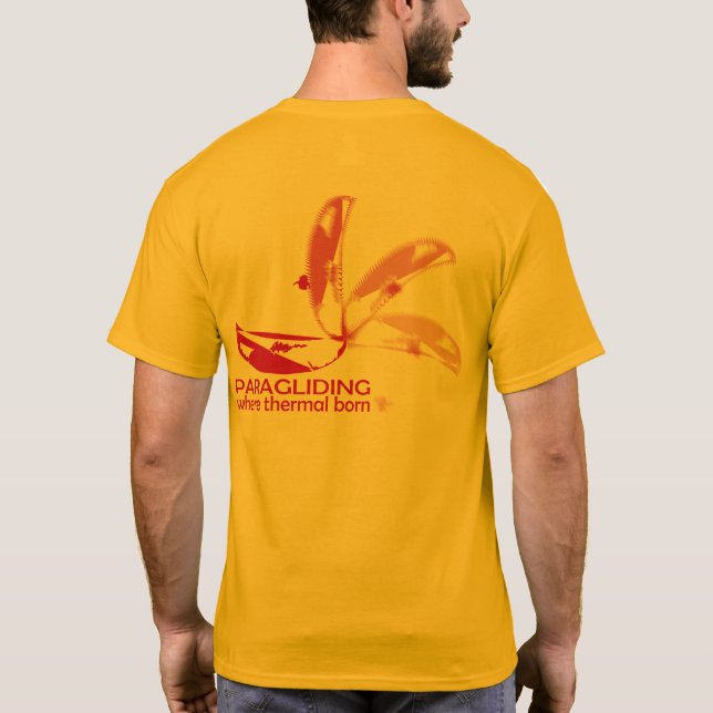 Camiseta PRAGLIDING where Thermal born (Verso)