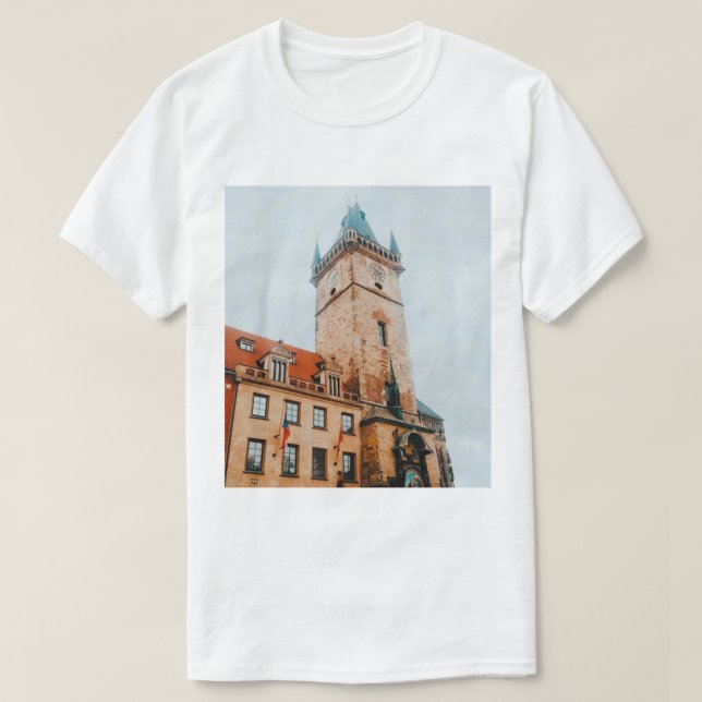 Camiseta Prague Astronomical Clock, Old Town Square Czechia (Frente do Design)