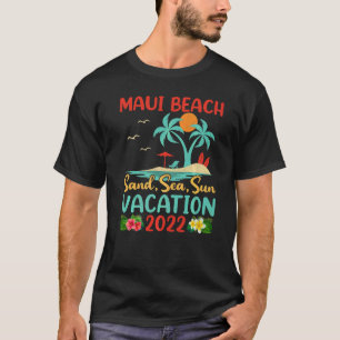 Camiseta Praia 2022 Retro Sunset Hawaii Maui Beach