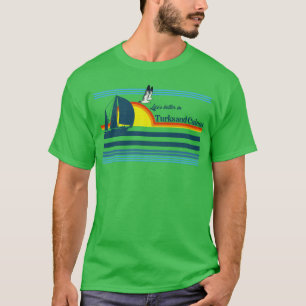 Camiseta Praia 70S 80S Ilha Vela Pôr do sol E engraçado