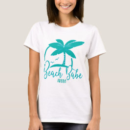 Camiseta Praia Babe Palm Tree Aruba Teal & Blue Souvenir