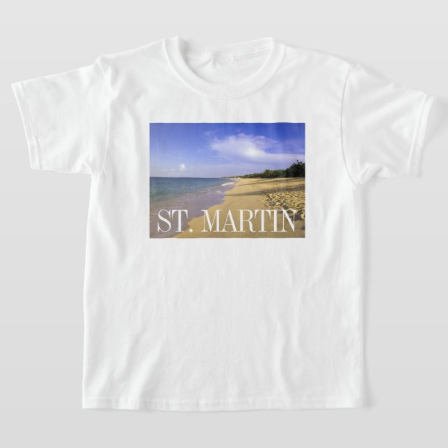 Camiseta Praia Baie Longue Long Bay, St. Martin (Postura )