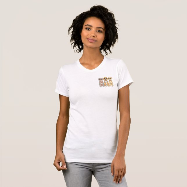 Camiseta Praia Barkers Bikini Trio com Atitude (Frente Completa)