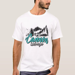 Camiseta Praia Cannon Oregon Montanha Costeira Vintage