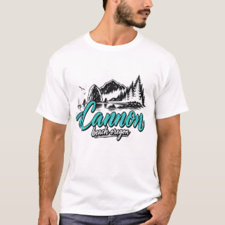Camiseta Praia Cannon Oregon Montanha Costeira Vintage