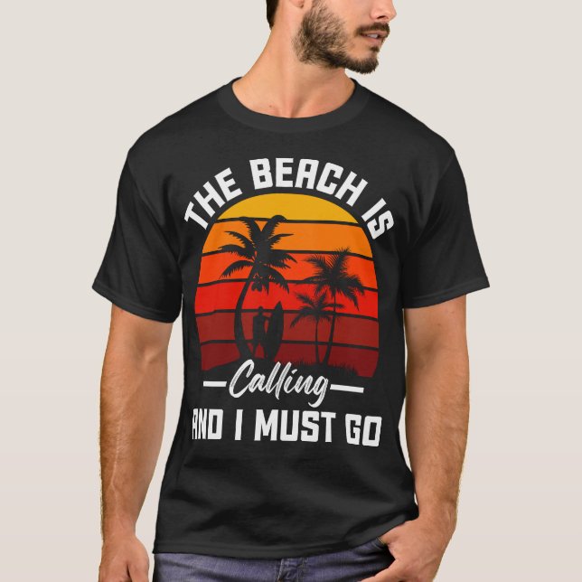 Camiseta Praia Chamando E Eu Preciso Ir (Frente)