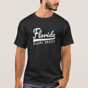 Camiseta Praia Clássica de Miami Fl Estimulada em Miami Bea