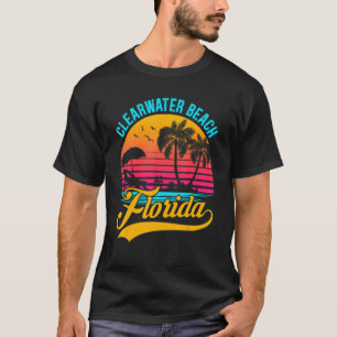 Camiseta Praia Clearwater Flórida Ilha da Palmeira Retro Su