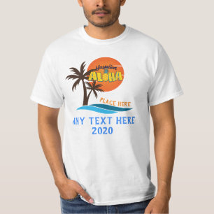 Camiseta Praia da Árvore do Palm Aloha do Havaí
