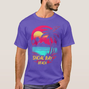 Camiseta Praia da Baía do Sapato de Praia Retrowave