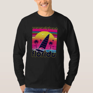 Camiseta Praia da Cidade do Panamá Estilo Retro dos Anos 80