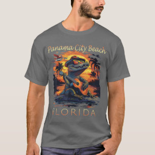Camiseta Praia da Cidade do Panamá Flórida Férias Jacaré Fo