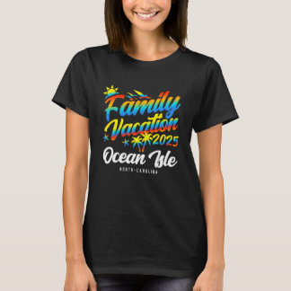 Camiseta Praia da Ilha do Oceano Carolina do Norte Férias e