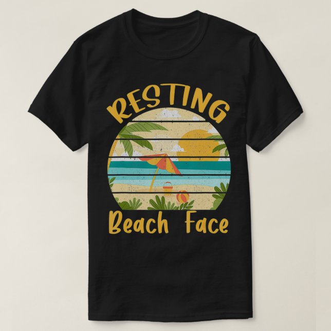 Camiseta Praia da Ilha Resting Beach Faces (Frente do Design)