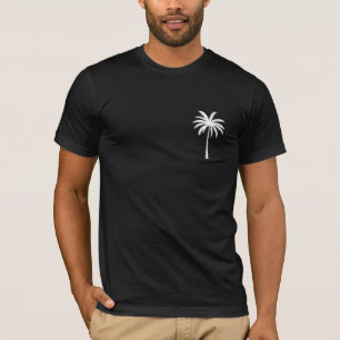 Camiseta Praia da Palmeira do Pôr do Sol de Férias de Verão