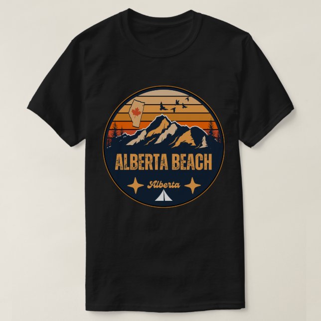 Camiseta   Praia de Alberta, Alberta (Frente do Design)
