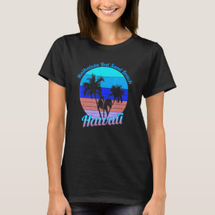 Camiseta Praia de Areia Vermelha Kaihalulu Havaí Retro Trop