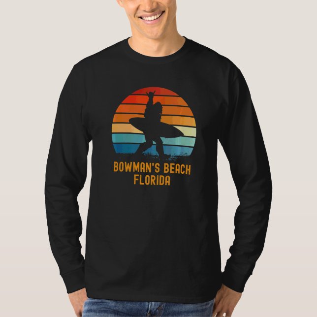 Camiseta Praia de Bowman na Flórida Sasquatch Souvenir (Frente)