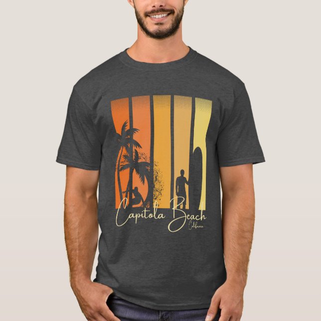 Camiseta Praia de Capitola Califórnia Surf (Frente)
