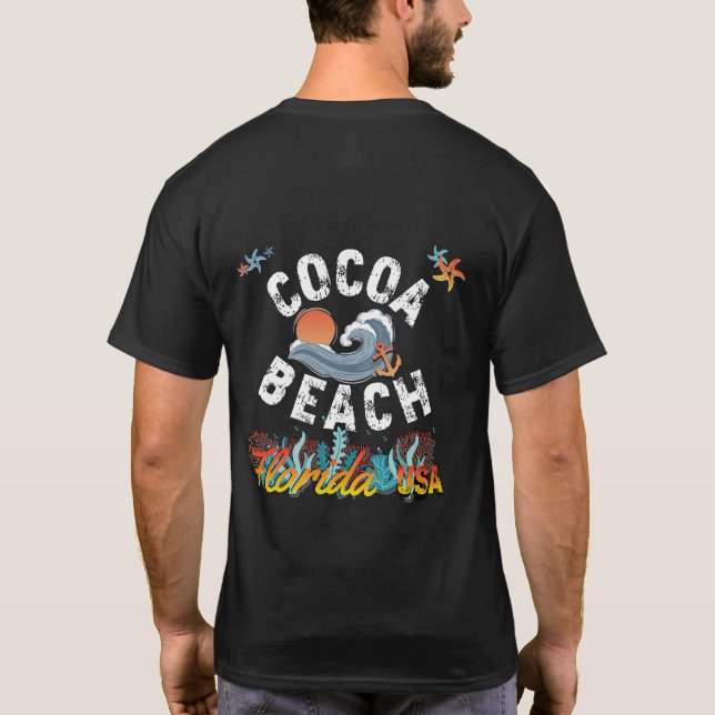 Camiseta Praia de Cocoa, Flórida (Verso)