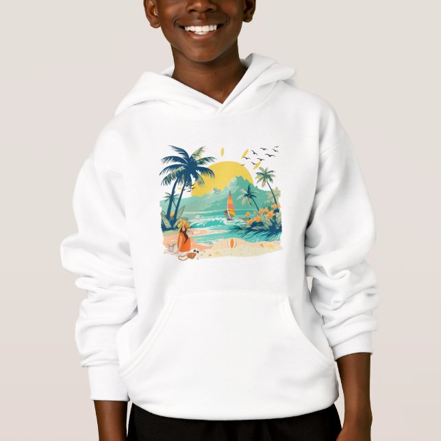 Camiseta Praia de descanso para o verão (Frente)