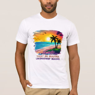 Camiseta Praia de Férias da Praia, Lakshadweep Indian Beach