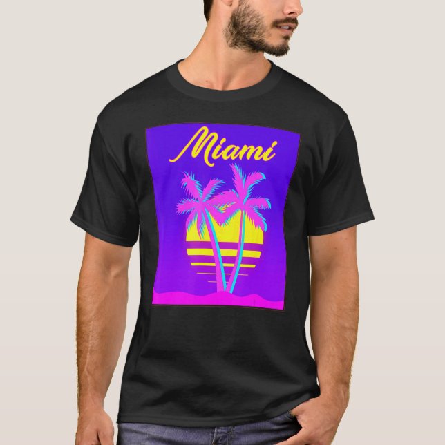 Camiseta praia de férias de Miami Summer (Frente)