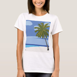 Camiseta Praia de Férias de Verão da Palma de Praia