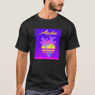 Camiseta Praia de Férias de Verão de Aruba Viagem