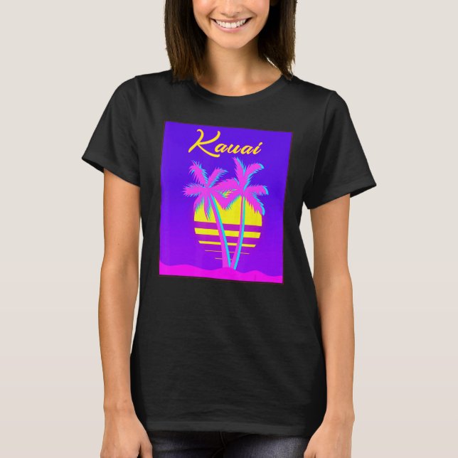 Camiseta Praia de Férias de Verão de Kauai Viagem (Frente)