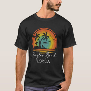 Camiseta Praia de Flagler Flórida Férias de Verão Sol Tropi