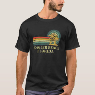 Camiseta Praia de Flagler Flórida Férias em Família Palmeir