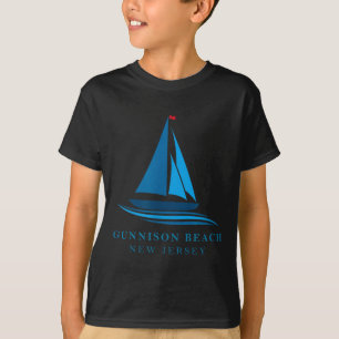 Camiseta Praia de Gunnison - Nova Jersey - Lembrança de vel